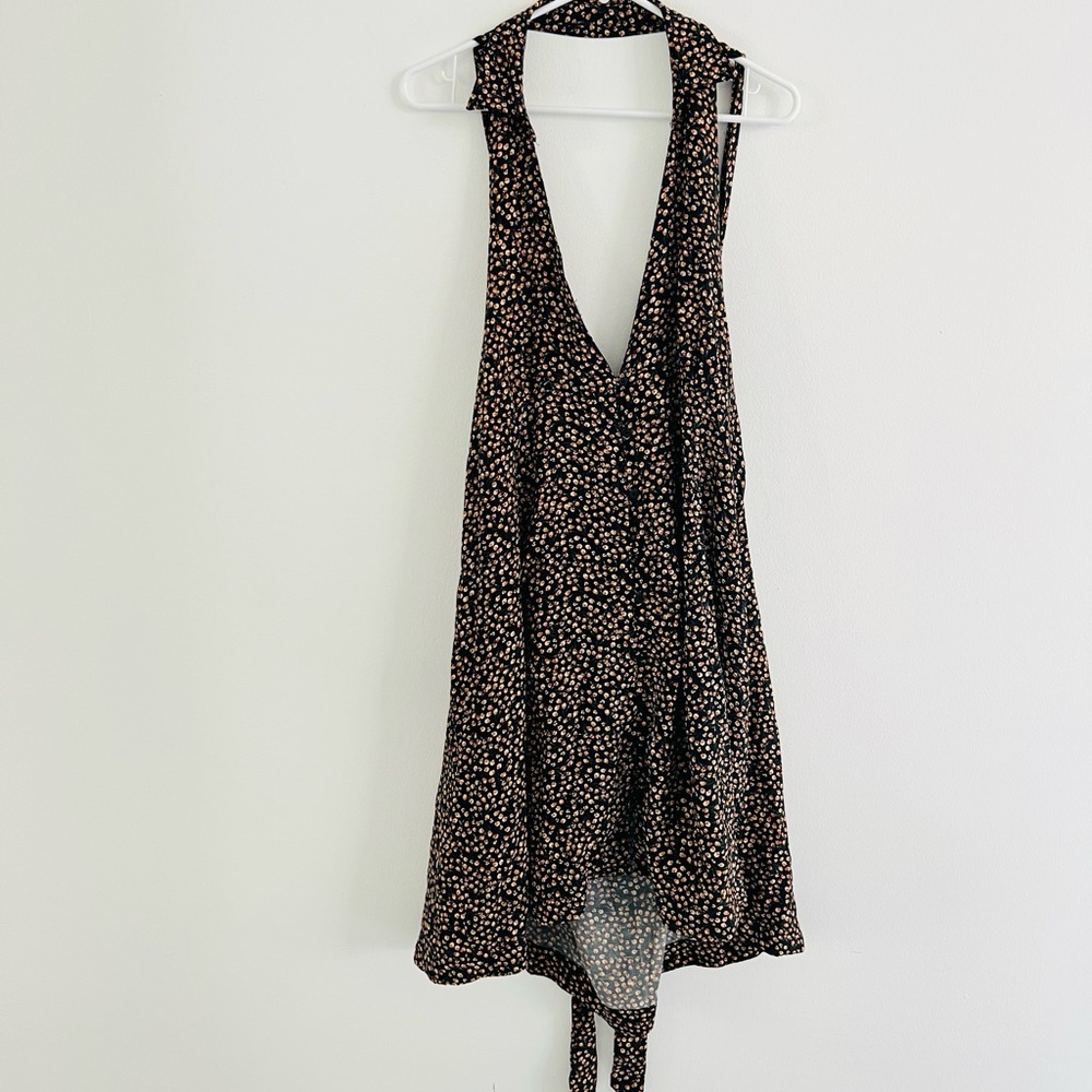 Free People Floral Halter Mini Dress Large